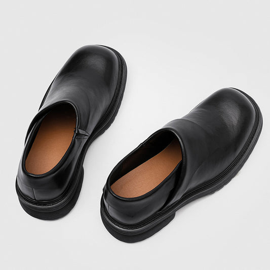 Thick Bottom Increased Big Head Male Leather Shoes
