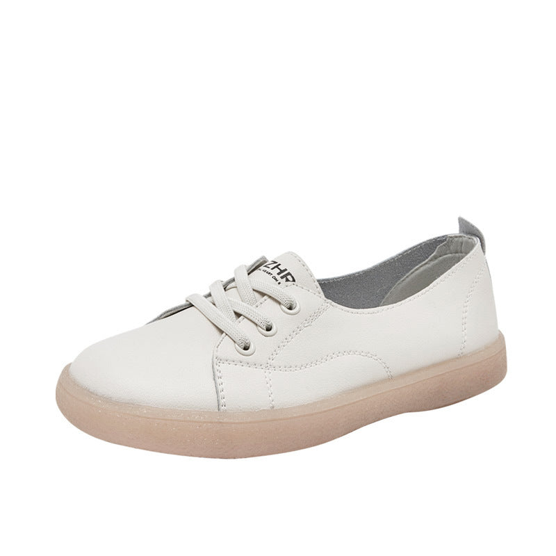 Women's White Lightweight Flat Fashionable Jelly Bottom Women's Casual Shoes