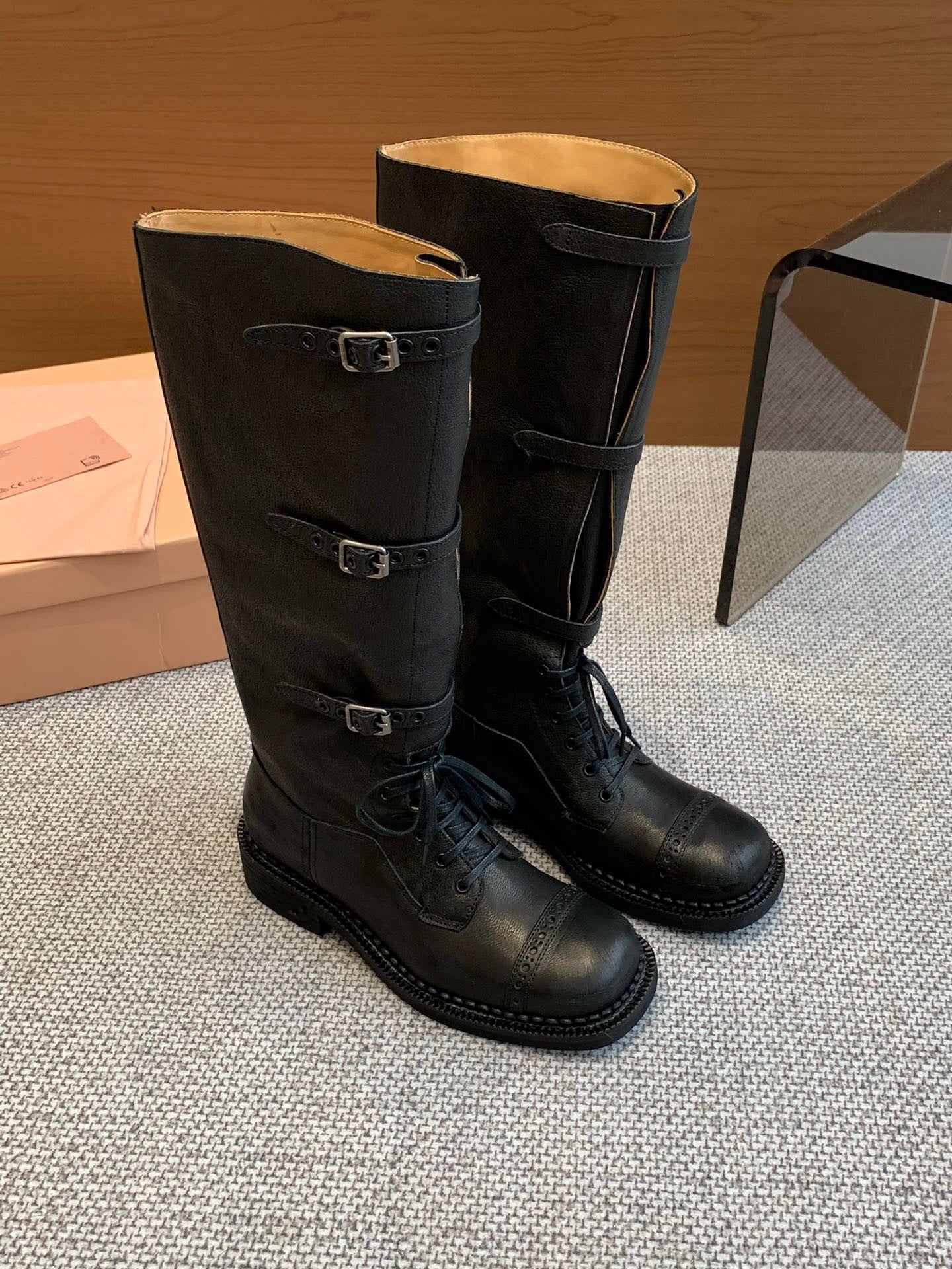 Tube Circumference Model Style Retro Martin Motorcycle Colored Boots