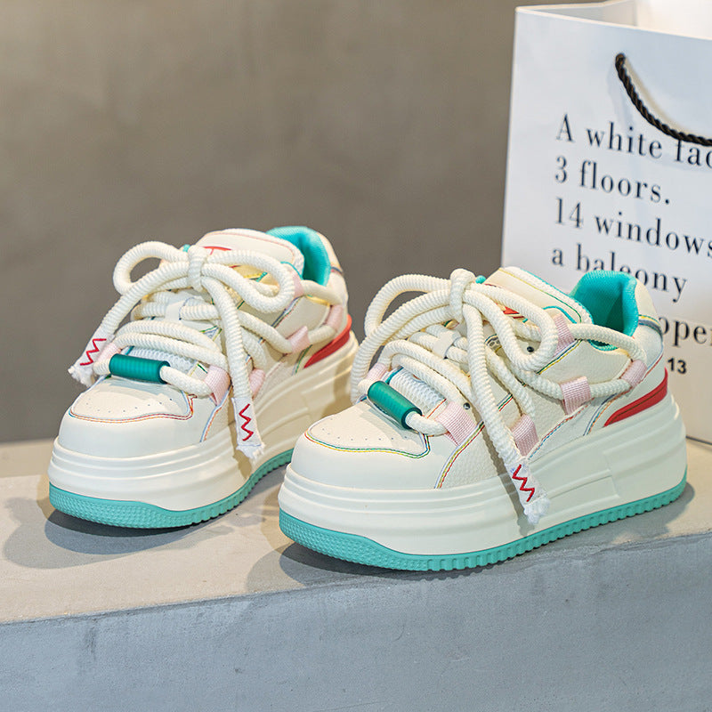 Dopamine Platform Muffin Height Increasing Insole Fashion Leisure Sneakers