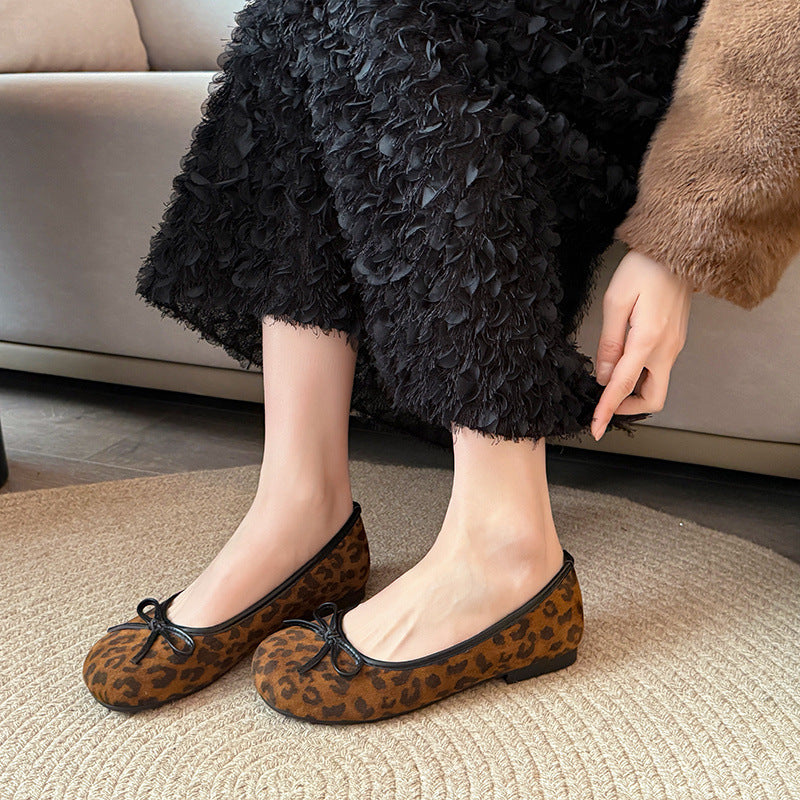 Women's Style Flat Pumps Early Spring Round Women's Shoes