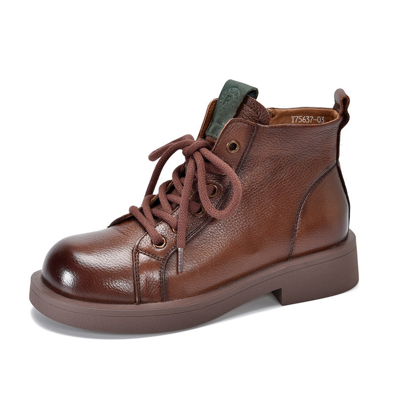Up Ankle Mid Side Zipper Handmade Boots