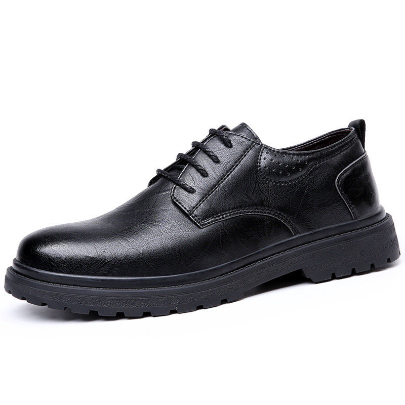 Men's Genuine Fashion Business Korean Style Big Leather Shoes