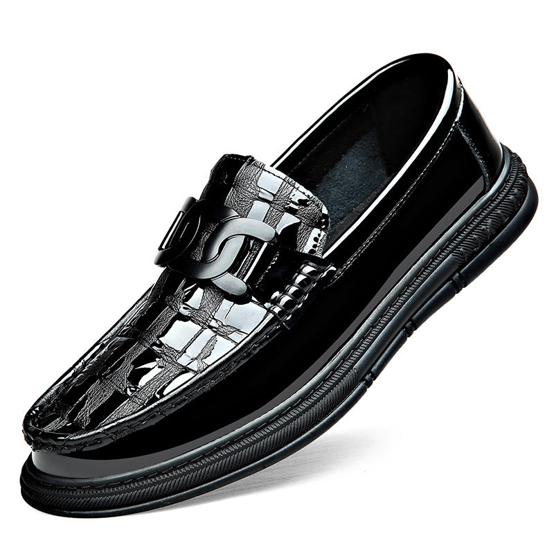 Men's Fashion Cattlehide Slip-on Lightweight Soft Sole Loafers
