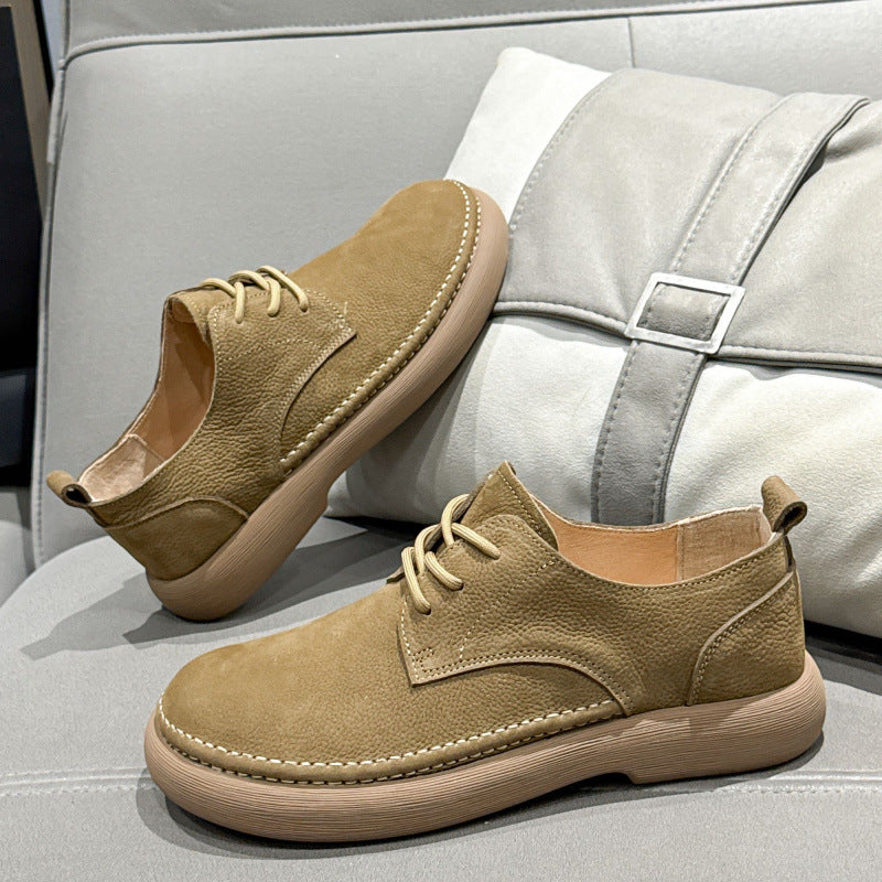 Men's Retro Breathable Soft One Pedal Trendy Men's Casual Leather Shoes