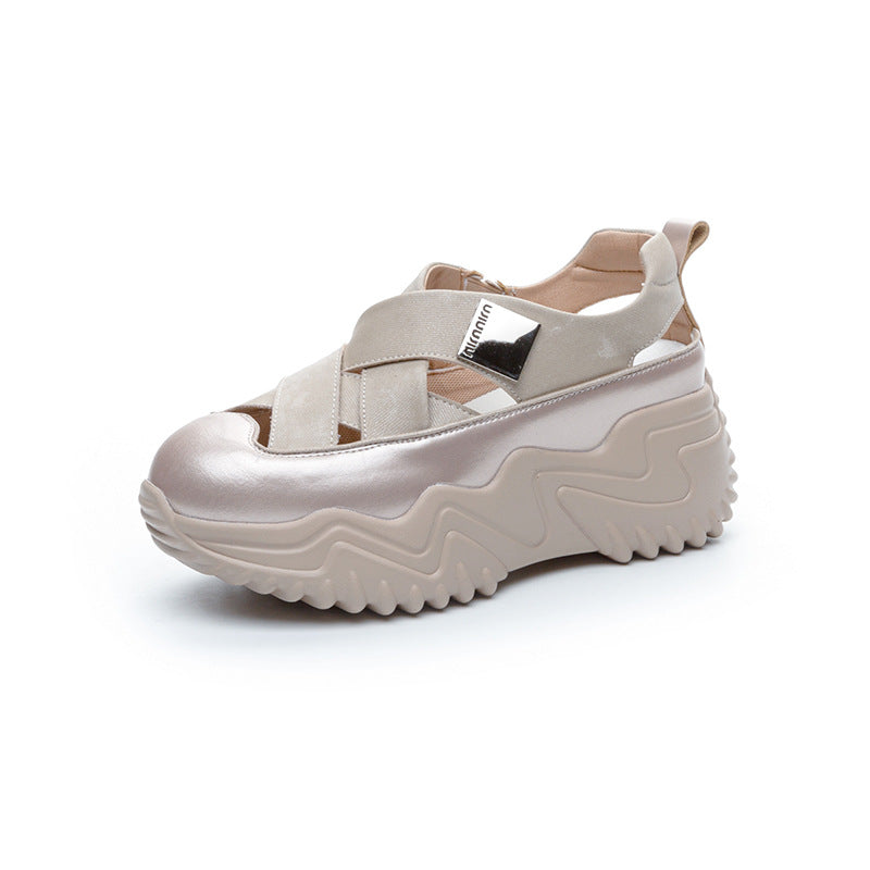 Women's Summer Closed Toe Hollow Platform Fashion Sandals