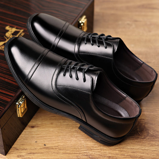 Men's Spring Breathable Business Formal Wear Soft Leather Shoes