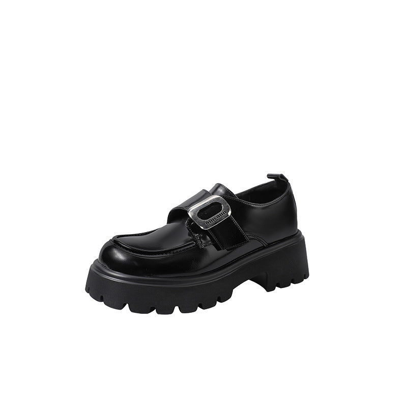 Women's Size Chunky Spring Round Head Thick Loafers
