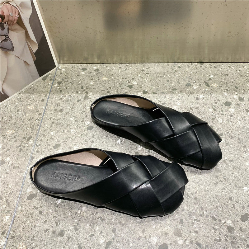 Female Korean Style Little Sister Woven Sandals