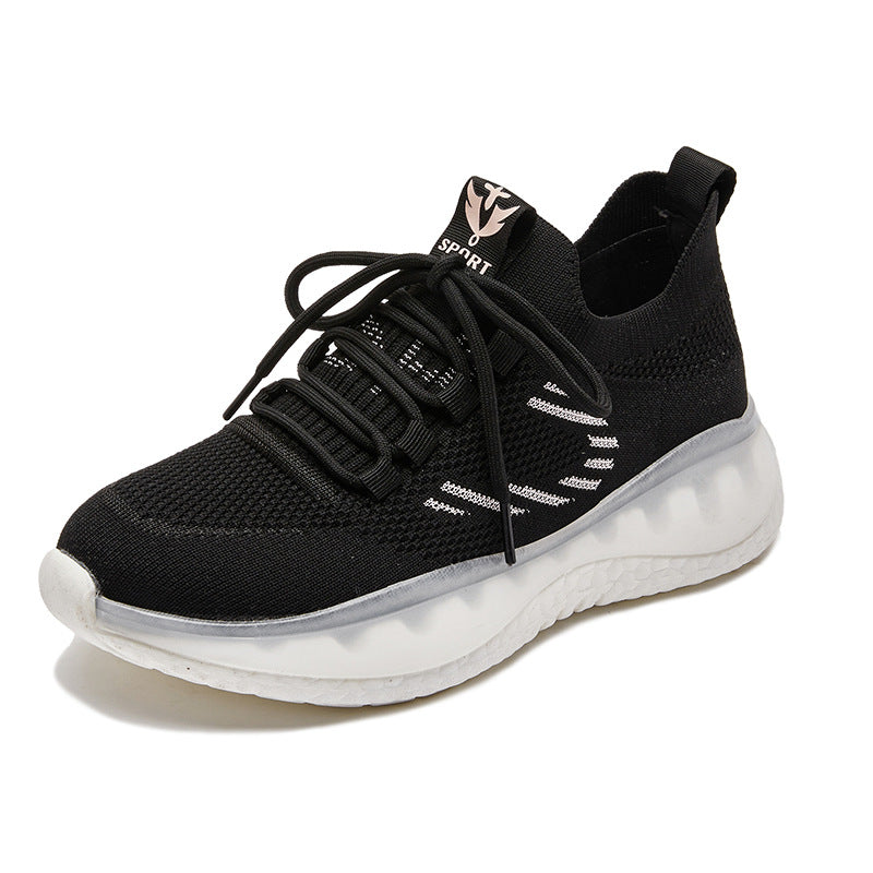 Women's Flying Woven Breathable Soft Bottom Running Sneakers