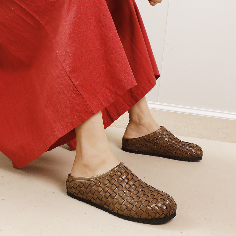Women's High-grade Toe Cap Outer Wear Flat Super Sandals