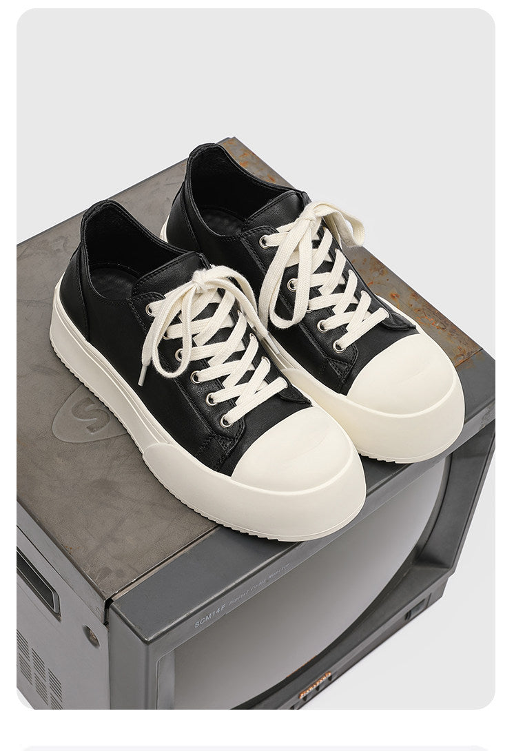 Men's Retro Couple Big Toe Spring Thick Sole Height Increasing Sneakers