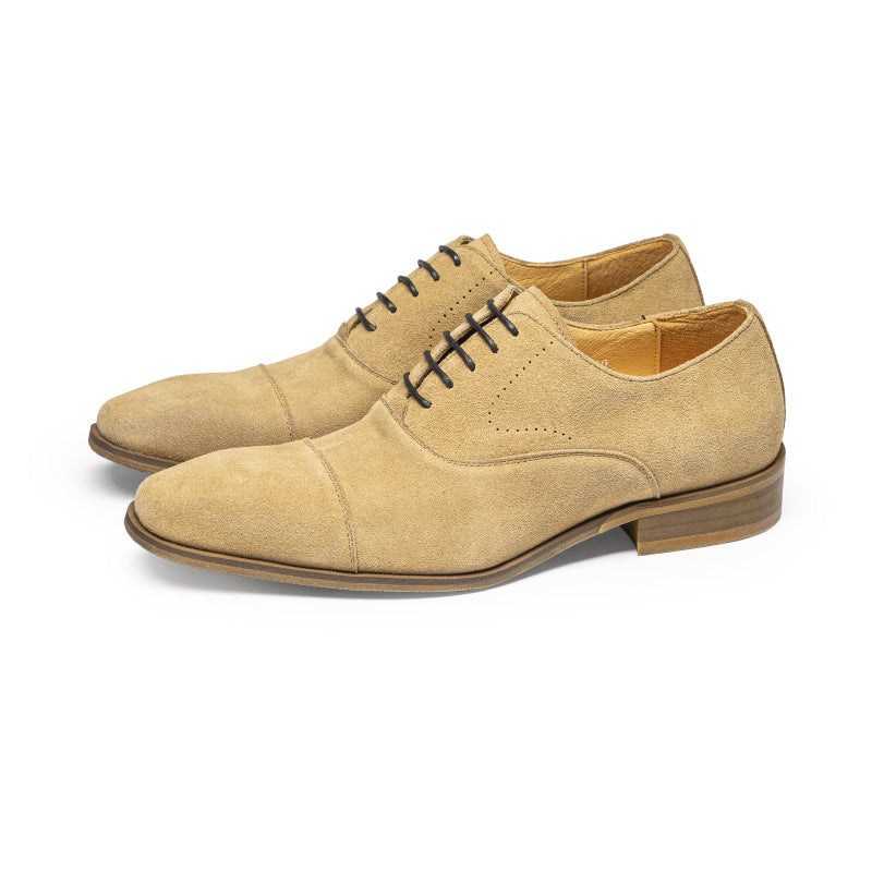 Men's Delivery Within Hours Matte Cowhide Business Formal Leather Shoes