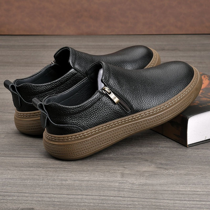 Men's Fashion Retro British Style Soft Men's Casual Leather Shoes