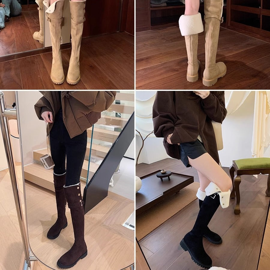 The Knee Knight Thick Bottom Fleece-lined Boots