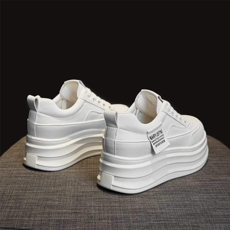 Women's White Spring Platform Best-selling Hidden Casual Shoes