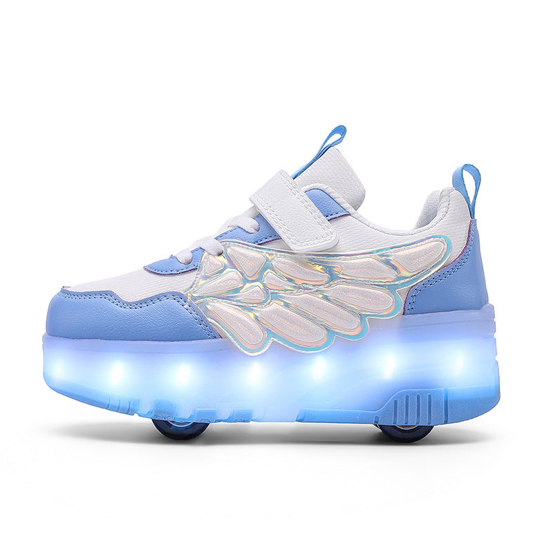 Children's Luminous Pairs Of Wings Single Skate Kid's Sneakers