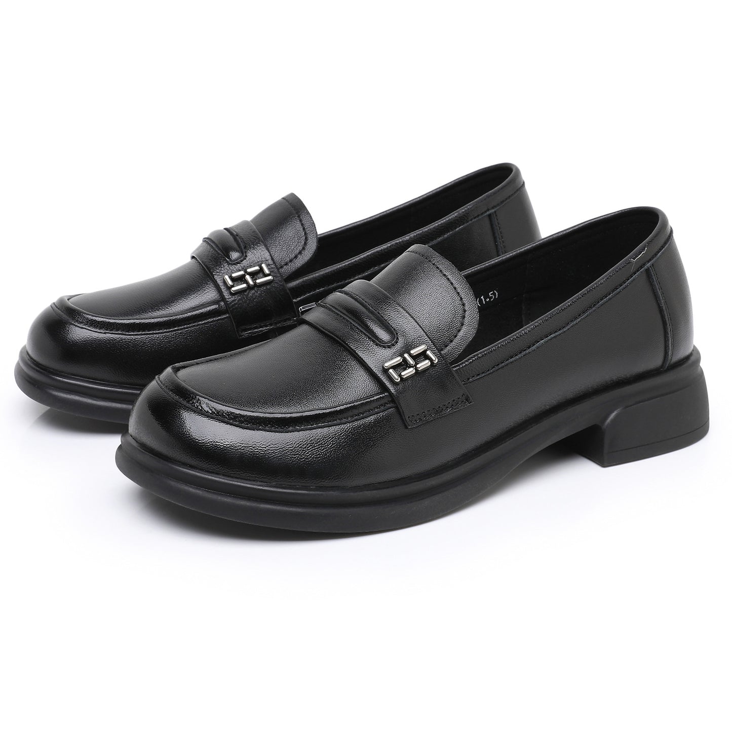 Genuine Thick Bottom Round Toe British Loafers