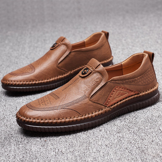 Men's Soft Tendon Bottom Genuine Breathable Leather Shoes