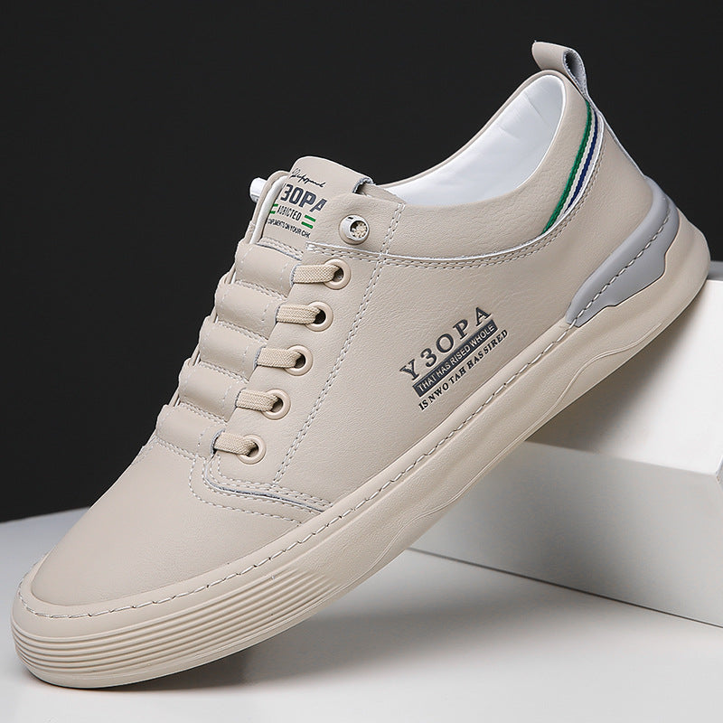 Men's Fashionable Autumn Korean Breathable White Loafers