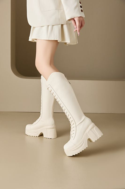 Women's Thick Bottom Skinny High Long Tube Height Boots
