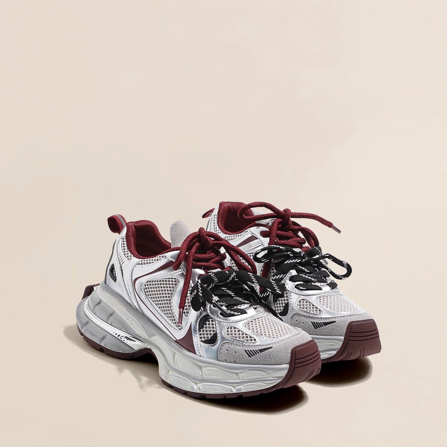 Women's Gu Slimming Platform Dad Autumn Mesh Breathable Sneakers