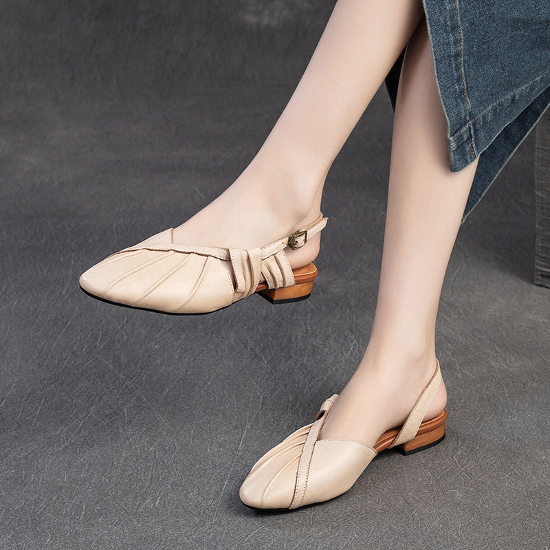Women's Minority Closed Toe Flat French Style Sandals
