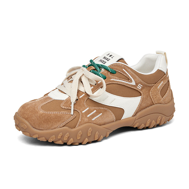 Women's Platform German Training Spring Versatile White Lightweight Casual Shoes