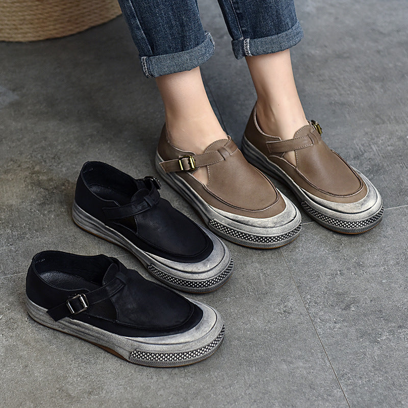 Women's Glamorous Durable Round Head Flat Casual Shoes