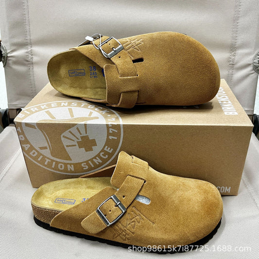 Genuine Cork Platform Comfortable Walking Outdoor Men's Casual Shoes