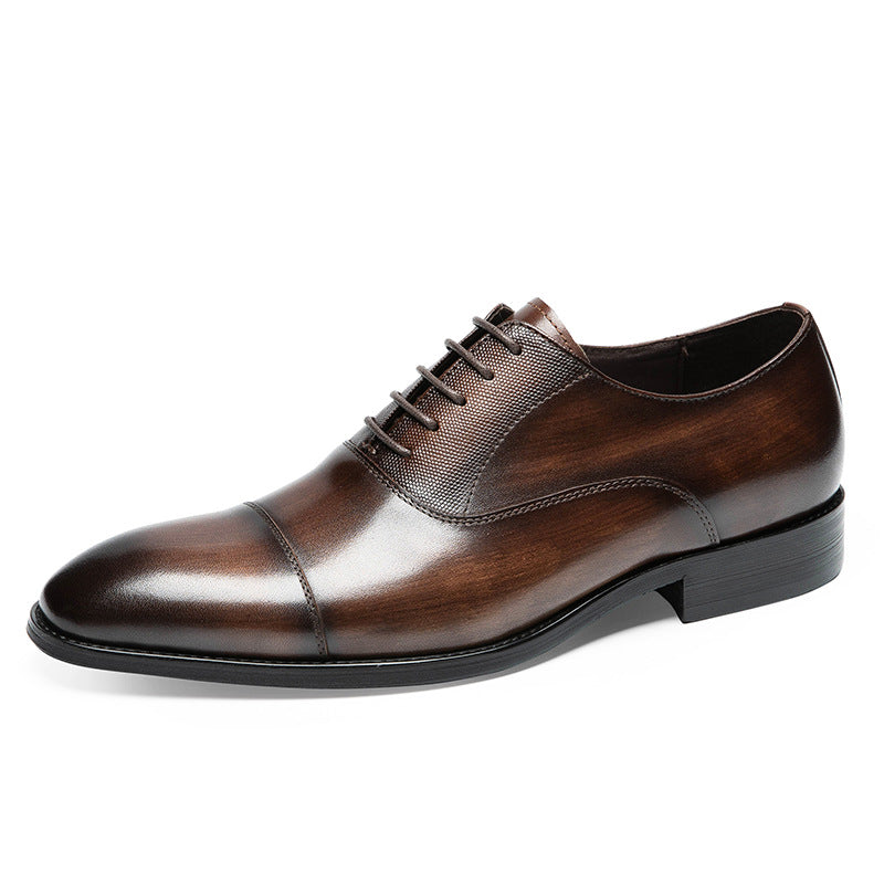 Men's First Layer Cowhide Formal Wear Business Leather Shoes
