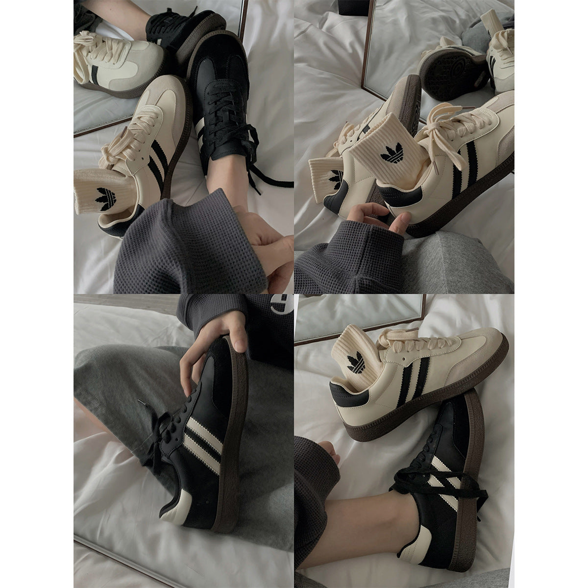 Retro Easy Matching Color Flat German Women's Sports Shoes