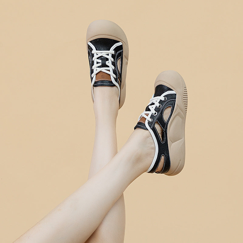 Women's Summer Closed Toe Breathable Hollowed Leisure Women's Shoes