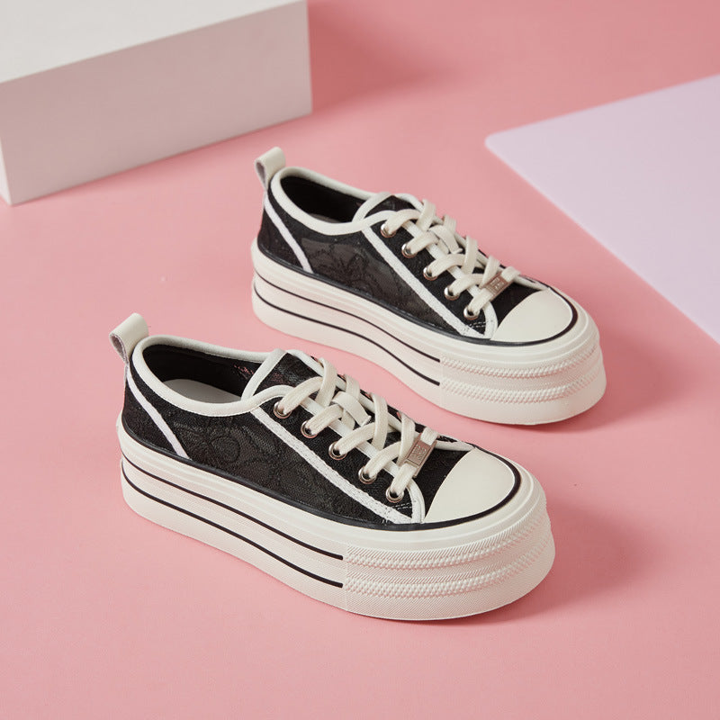 Women's Lace Mesh Summer Sweet Thick Sole Casual Shoes