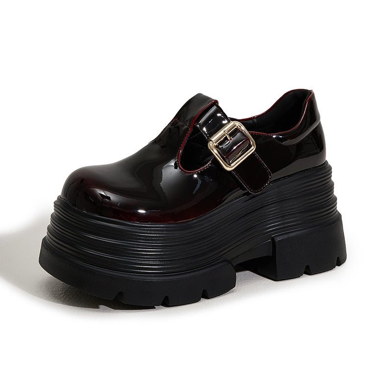 Women's British Style Big Head Height Increasing Loafers