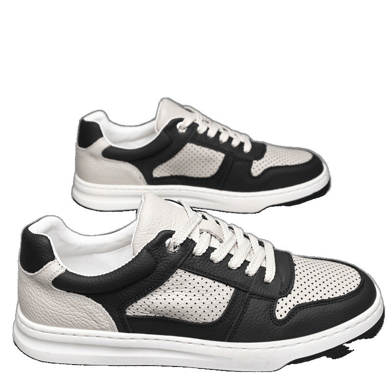 Men's Top Layer Cowhide Breathable Summer Trendy Men's Board Shoes