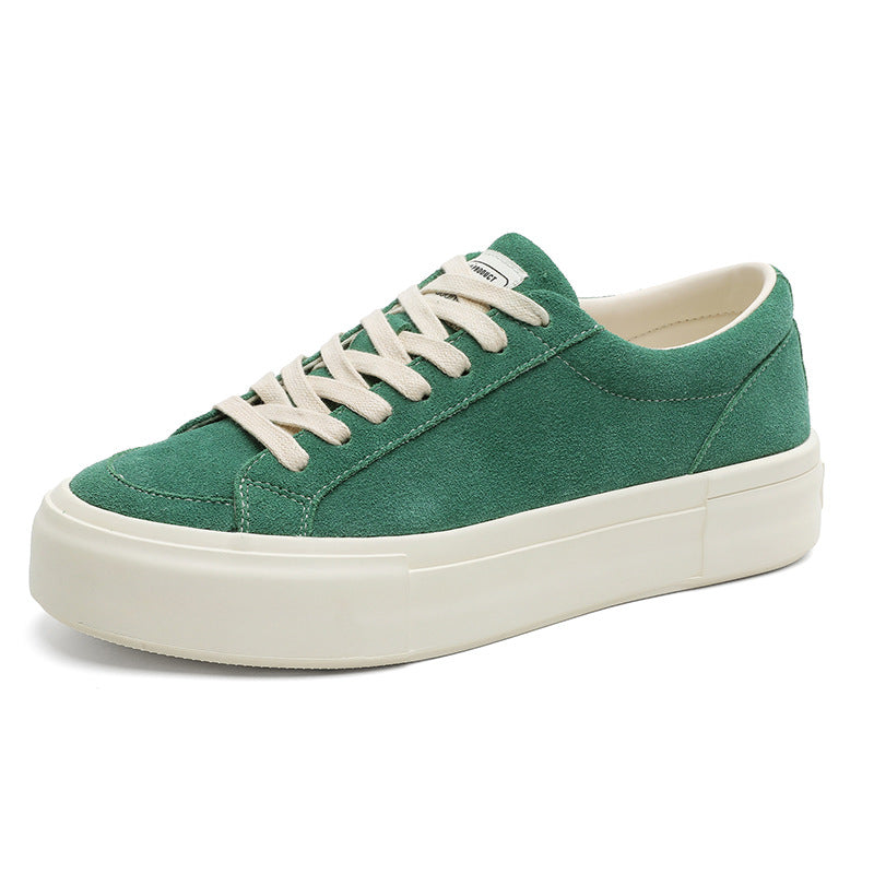 Round Toe Breathable Classic Retro Style Thick Men's Board Shoes