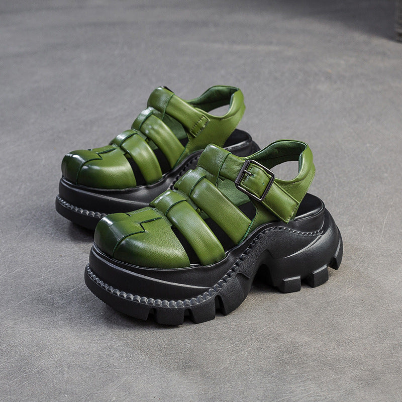 Women's Commuter Woven Closed Toe Breathable Platform Sandals