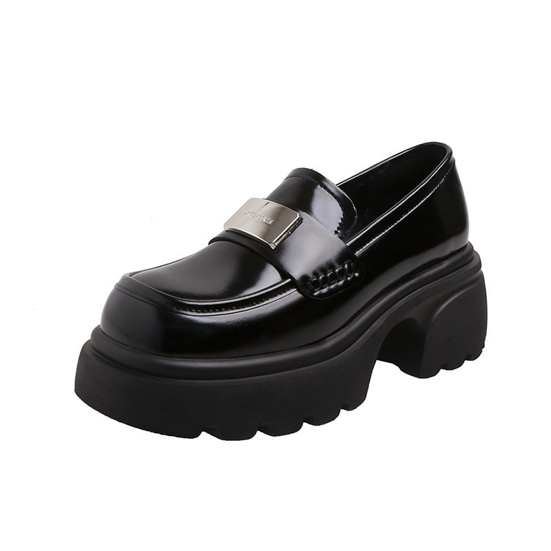 Women's Genuine Platform Slip-on Versatile British College Loafers