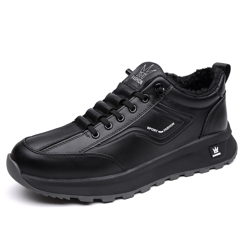 Men's Spring Sports Fleece-lined Warm Green Running Casual Shoes