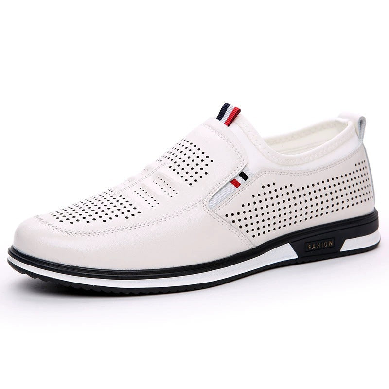 Men's Height Increasing Insole Fashion Business Slip-on Leather Shoes