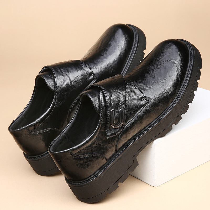 Men's Plus Size Spring Formal Wear Thick Bottom Height Increasing Leisure Men's Shoes