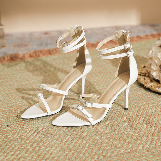 Women's French Style Stilettos Versatile Simple Fairy Heels