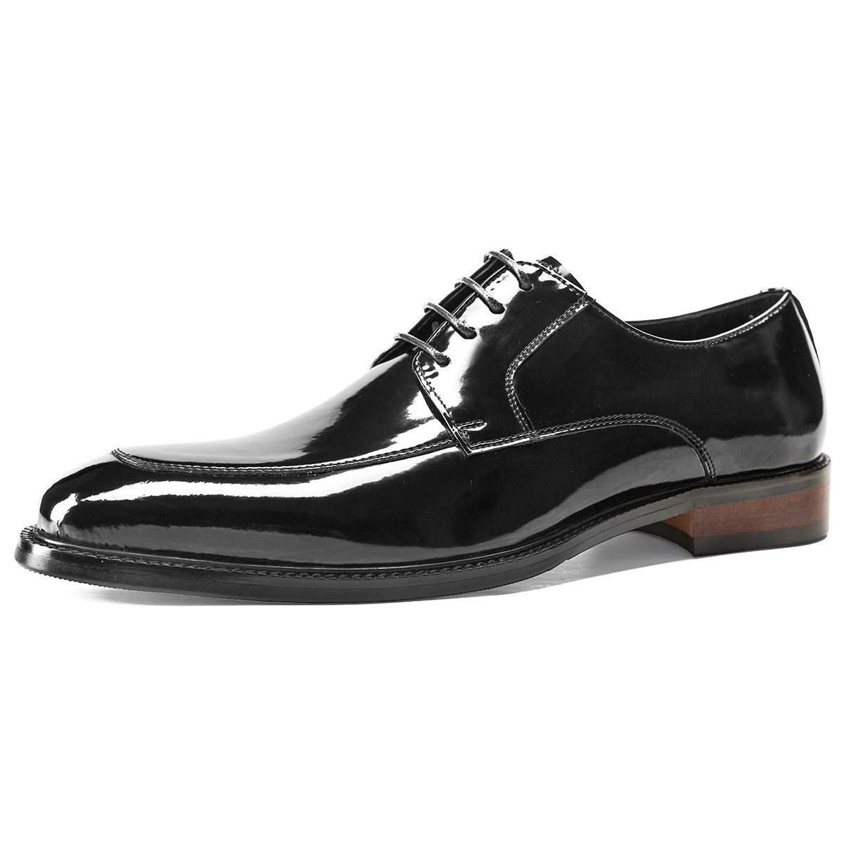 Men's Han Derby Korean Business Suit Bright Leather Shoes