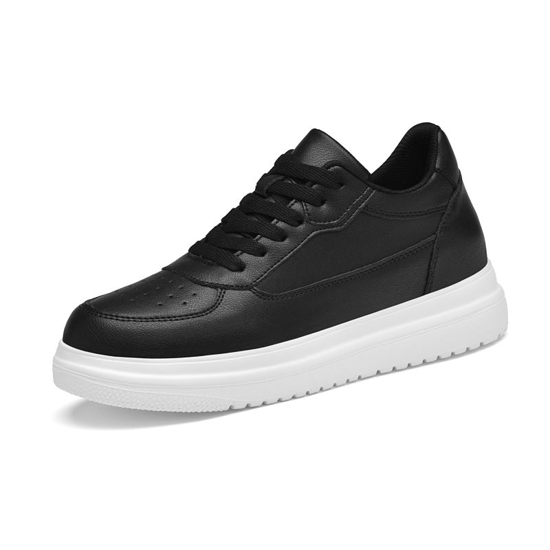 Men's Summer Breathable Mesh Elevator Cowhide Height Increasing Sneakers