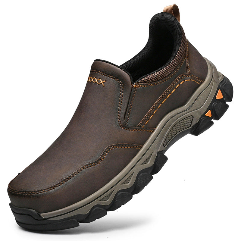 Men's Plus Size Slip-on Outdoor Flashing Leather Shoes