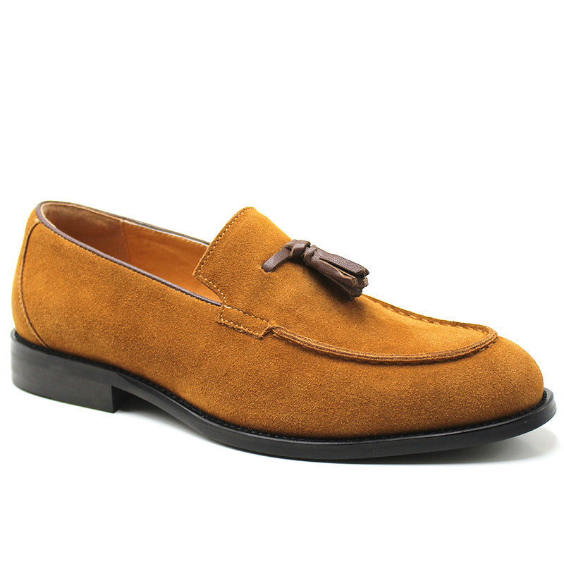 Men's Tassel Slip-on Lofter British Style Matte Leather Shoes