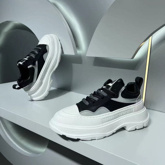 Men's Top Cloth Surface Breathable Thick Bottom Sneakers