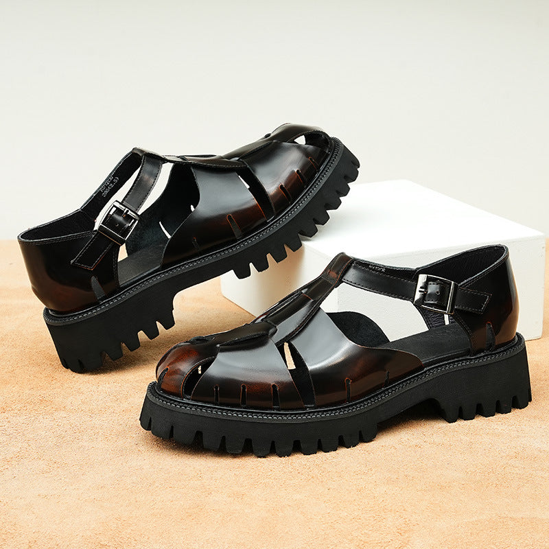 Men's Special Offer Thick-soled Glossy Business Summer Breathable Sandals