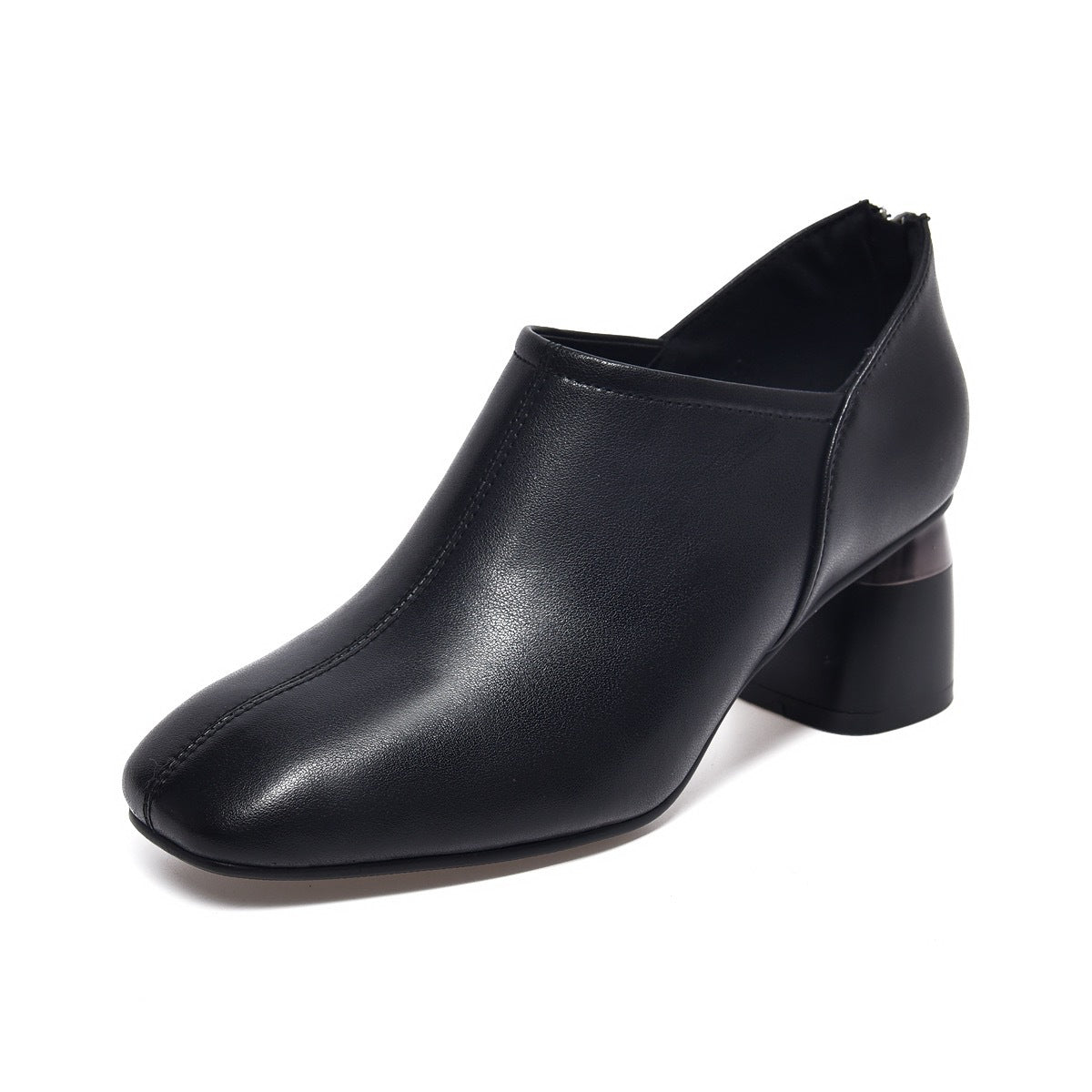 Women's Genuine Deep Mouth Pumps Square Toe Women's Shoes